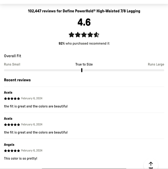 Fabletics Highwaisted Powerhold 7/8 Leggings - Picture 3 of 4